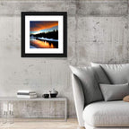 Golden Sunset Over Snowy River Wall Art