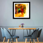Layered Geometric Abstract in Warm Tones Wall Art