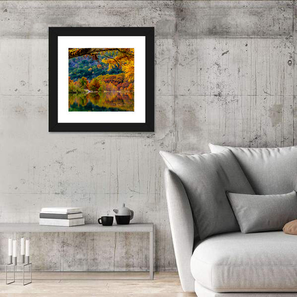 Frio River Autumn Reflection Wall Art