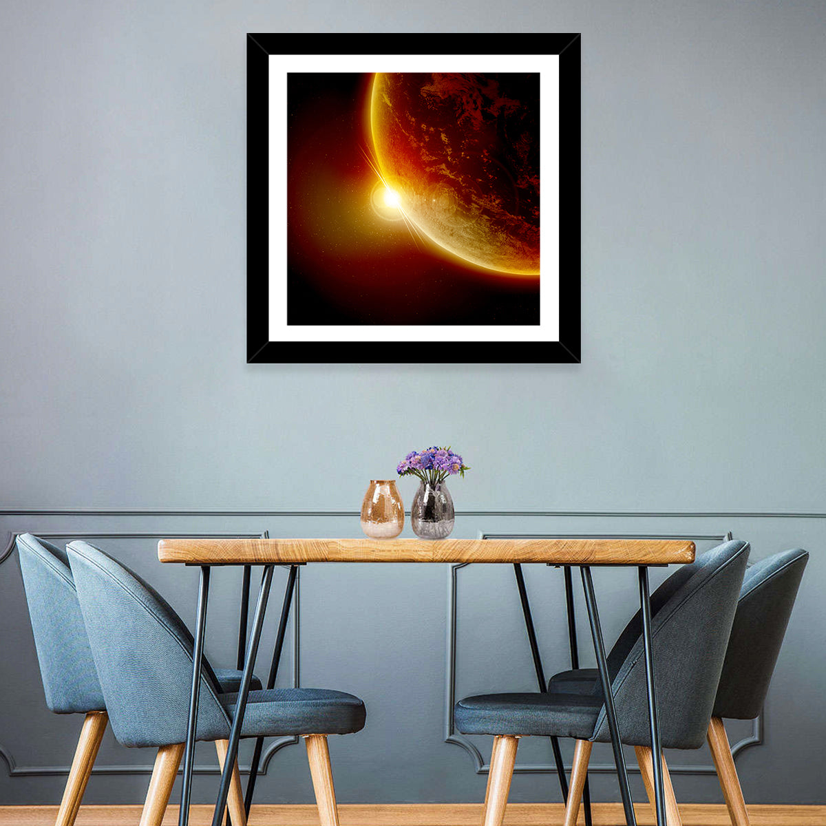 Red Planet Sunrise Limb Flare Wall Art