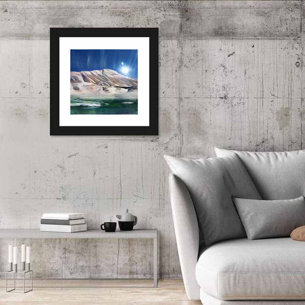 Sunburst Over Winter Mountain Wall Art