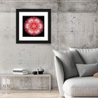 Magenta Chrysanthemum Star Mandala Wall Art