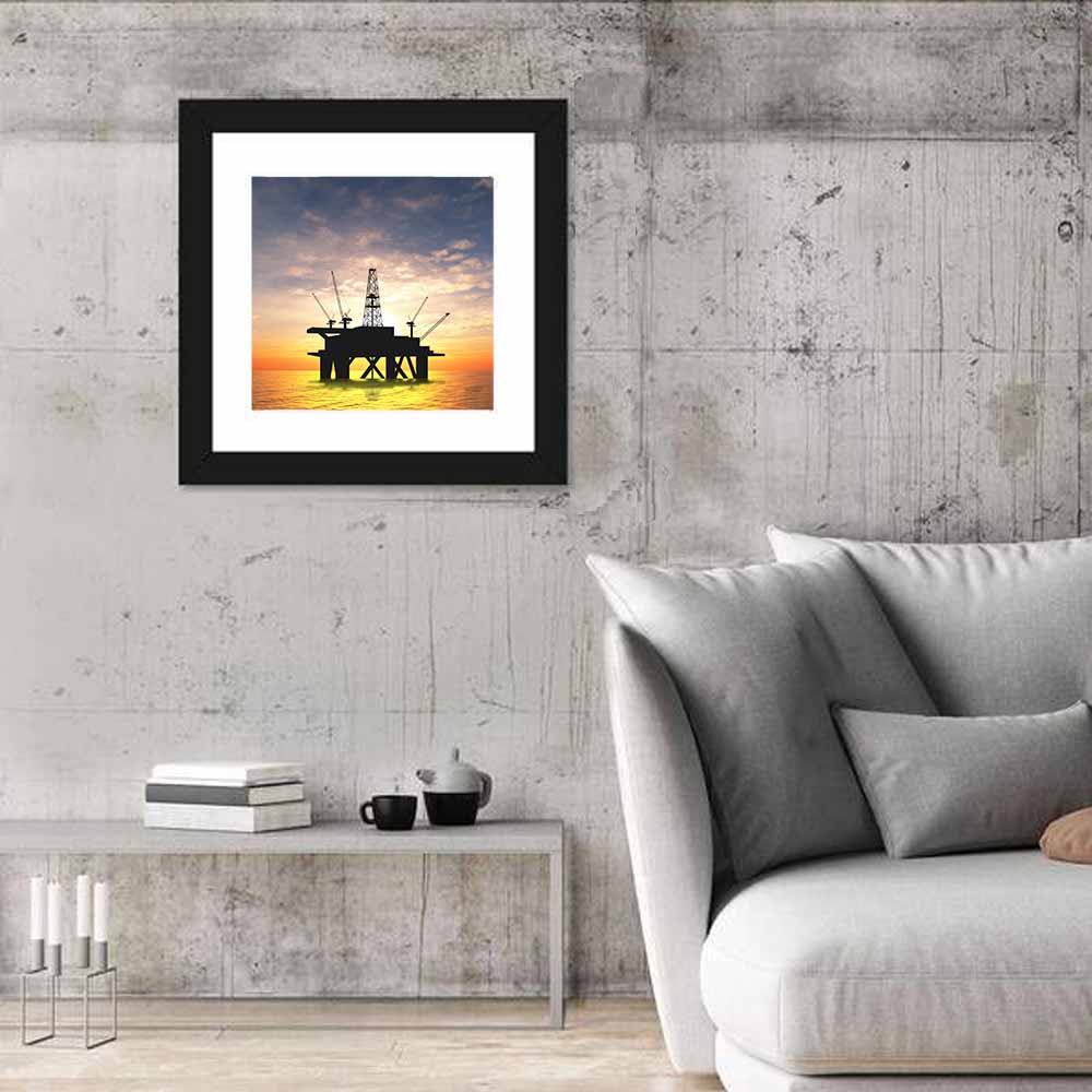 Ocean Oil Rig Wall Art