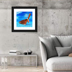 Long-tail Boat in Blue Sea Wall Art