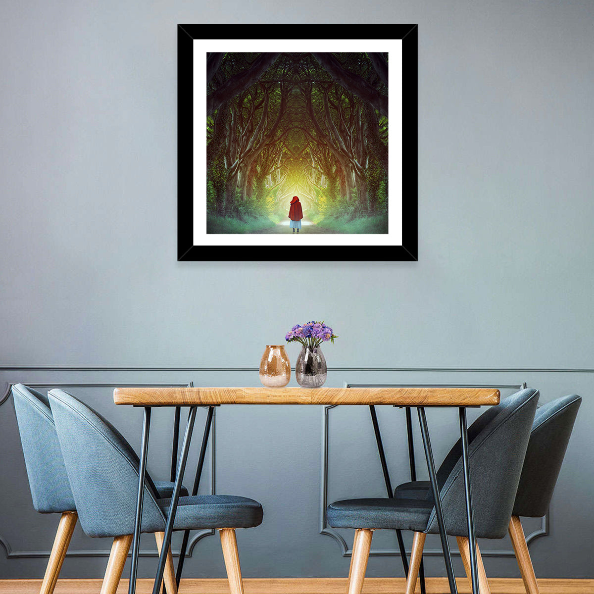Hedges Forest Pathway Wall Art
