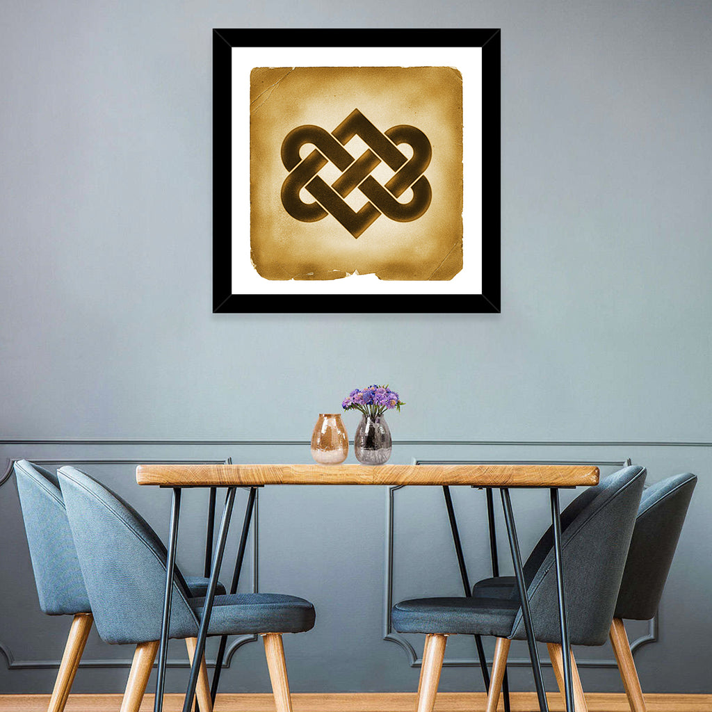 Gold Celtic Heart Knot Wall Art