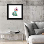 Blooming Cactus Watercolor Wall Art