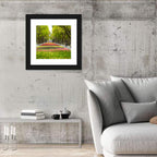 Tree-lined Tulip Garden Path Wall Art