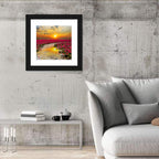 Golden Hour Lotus Field Wall Art