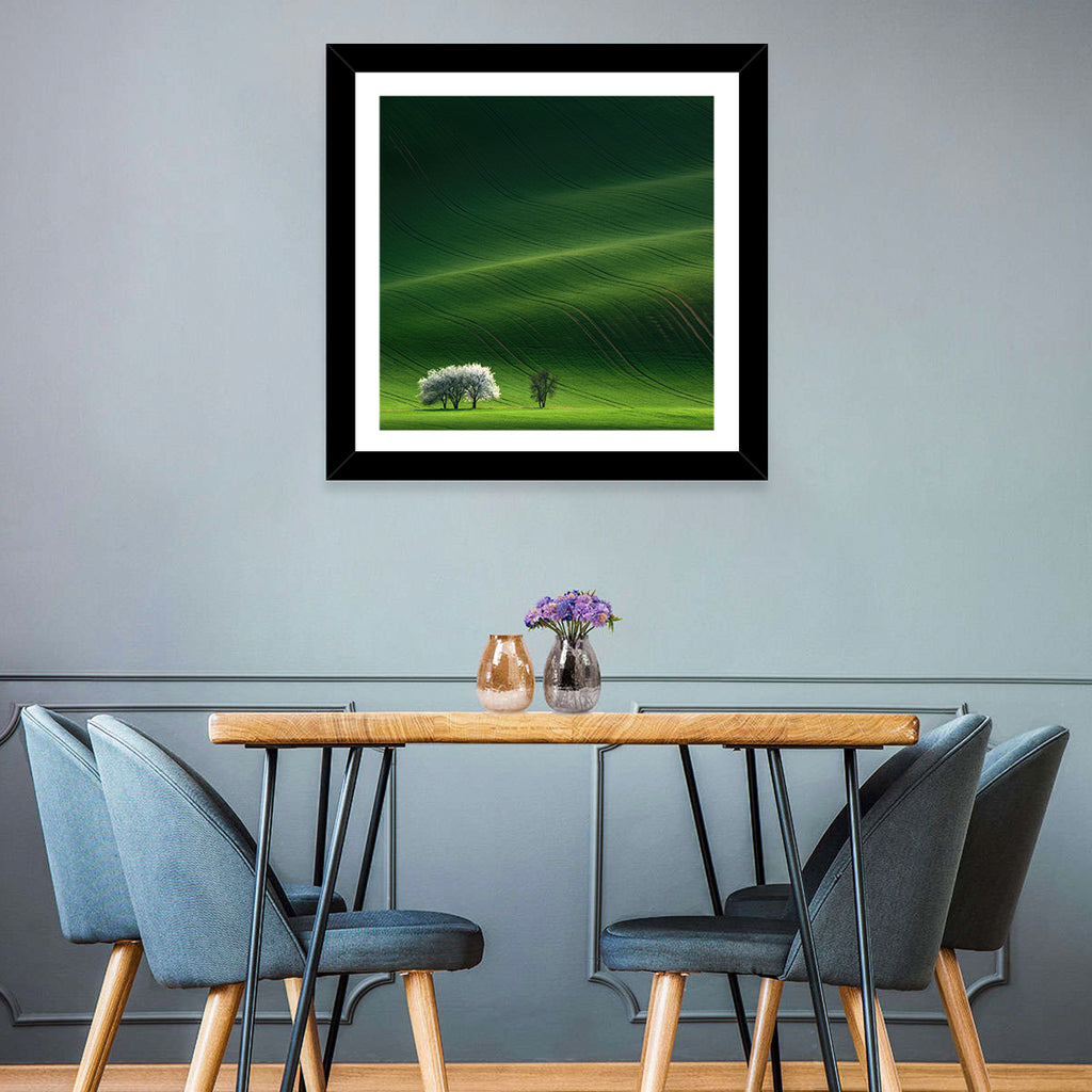 Emerald Hills with Blossoming Tree Wall Art