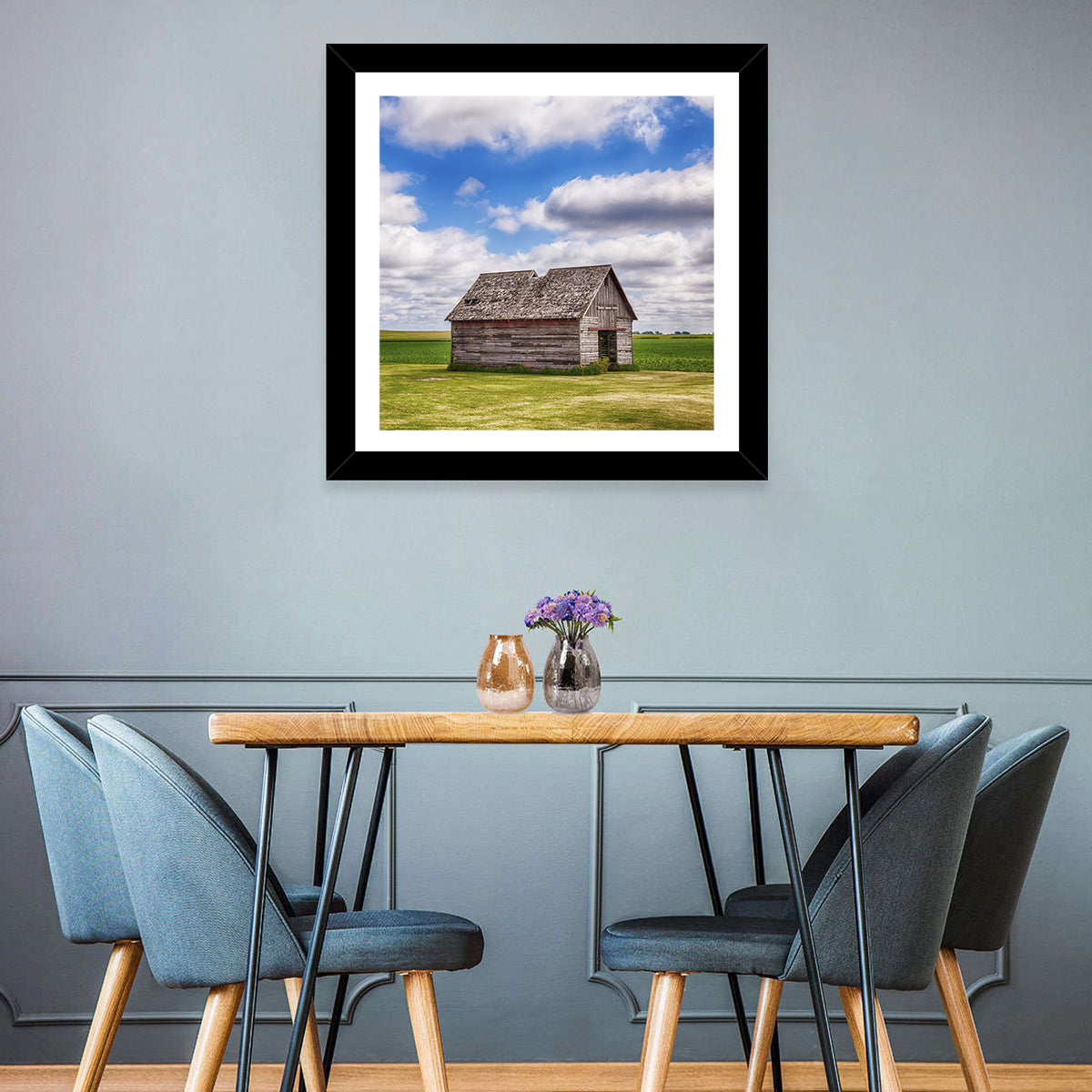 Old Farm Shed in Field Wall Art