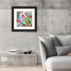 Watercolor Cactus Pattern Wall Art