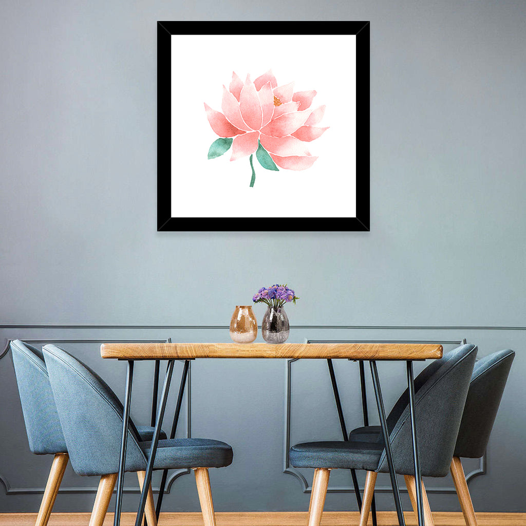 Soft Pink Lotus Watercolor Wall Art