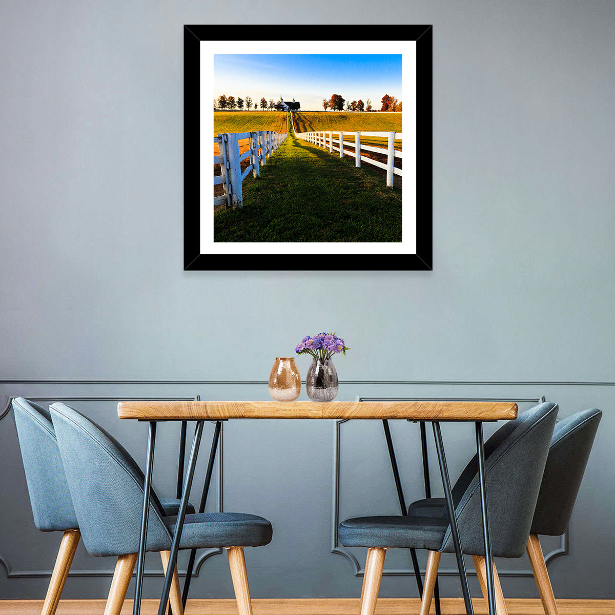 Kentucky Horse Farm at Golden Hour Wall Art
