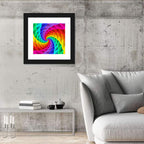 Rainbow Spiral Vortex Tunnel Wall Art