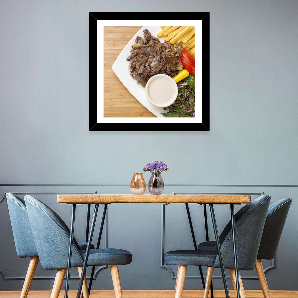 Beef with Fries Dish Wall Art
