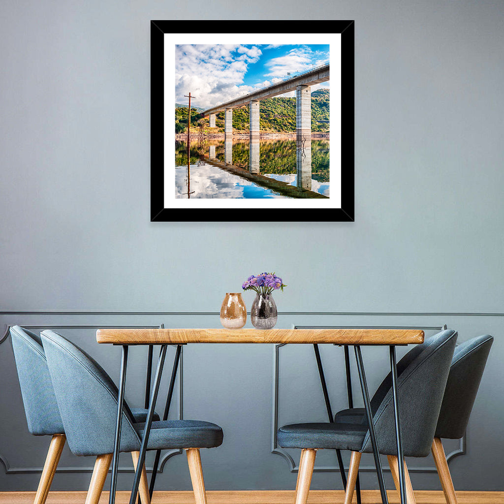 Lake Omodeo Concrete Bridge Wall Art