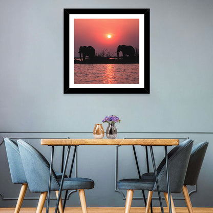African Elephants Wall Art