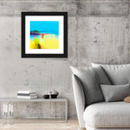 Sunlit Abstract Coastline in Spring Colors Wall Art