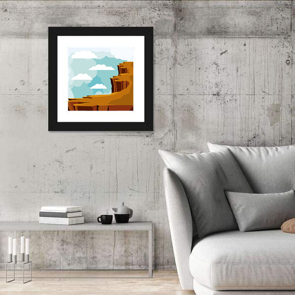 Minimalist Desert Cliffs Wall Art