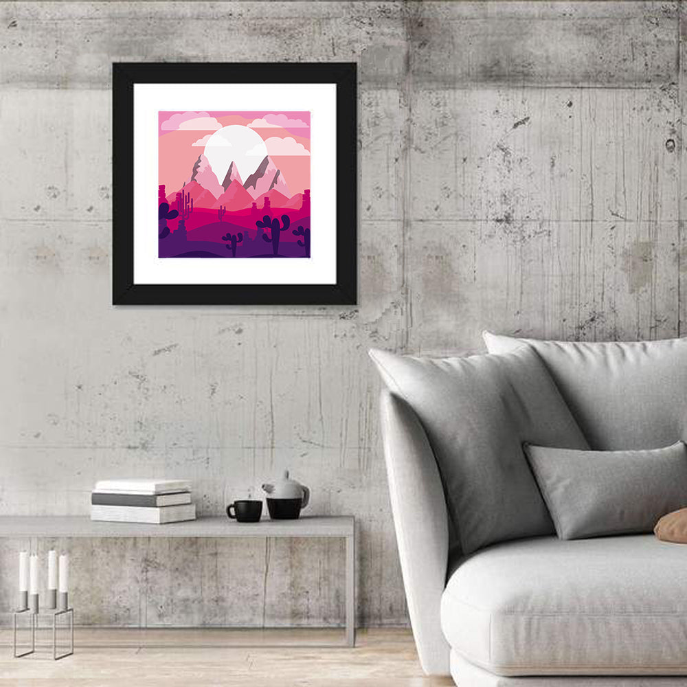 Digital Desert Mountains Wall Art