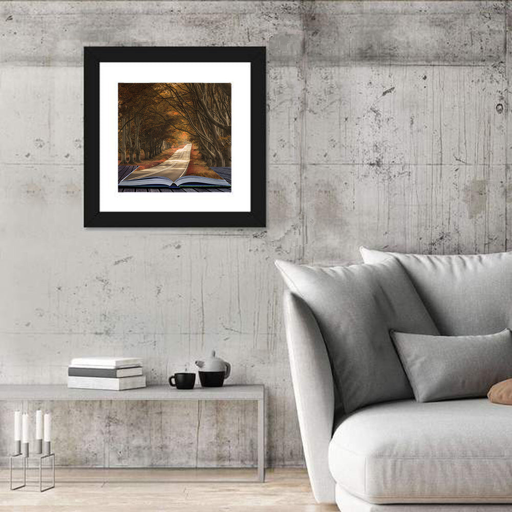 Surreal Book Pathway Wall Art