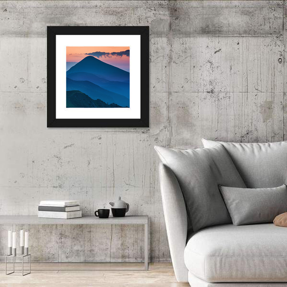 Twilight Mountain Range Wall Art