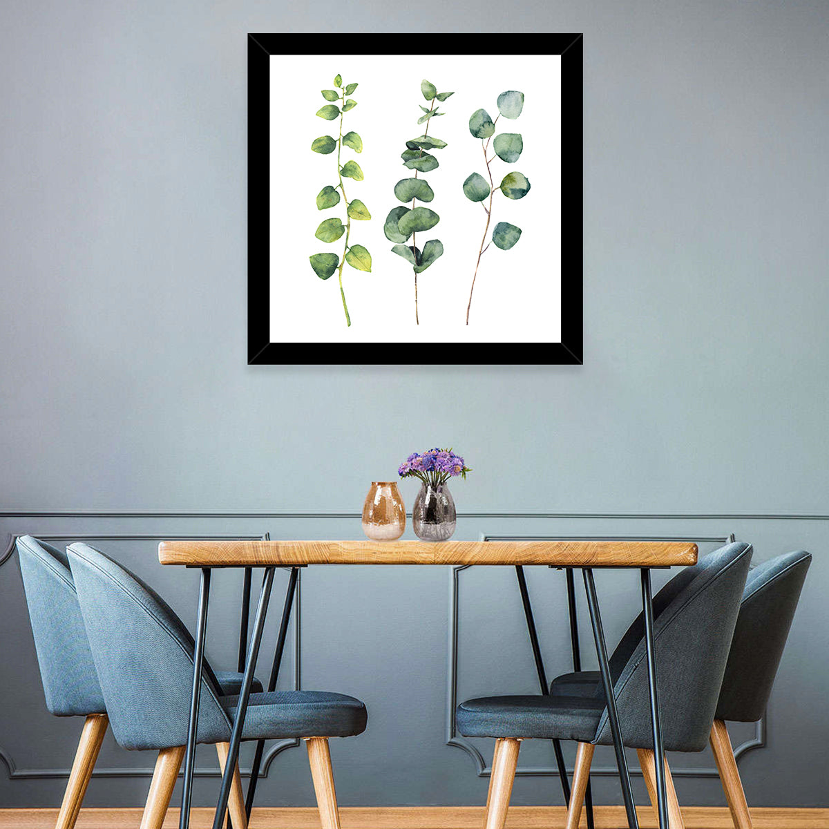 Watercolor Eucalyptus Stems Wall Art