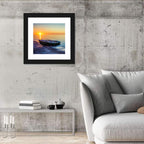 Rowboat Sunrise Seascape Wall Art