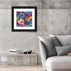 Tropical Orchid and Palm Pattern Wall Art