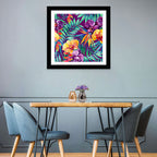 Tropical Orchid and Palm Pattern Wall Art