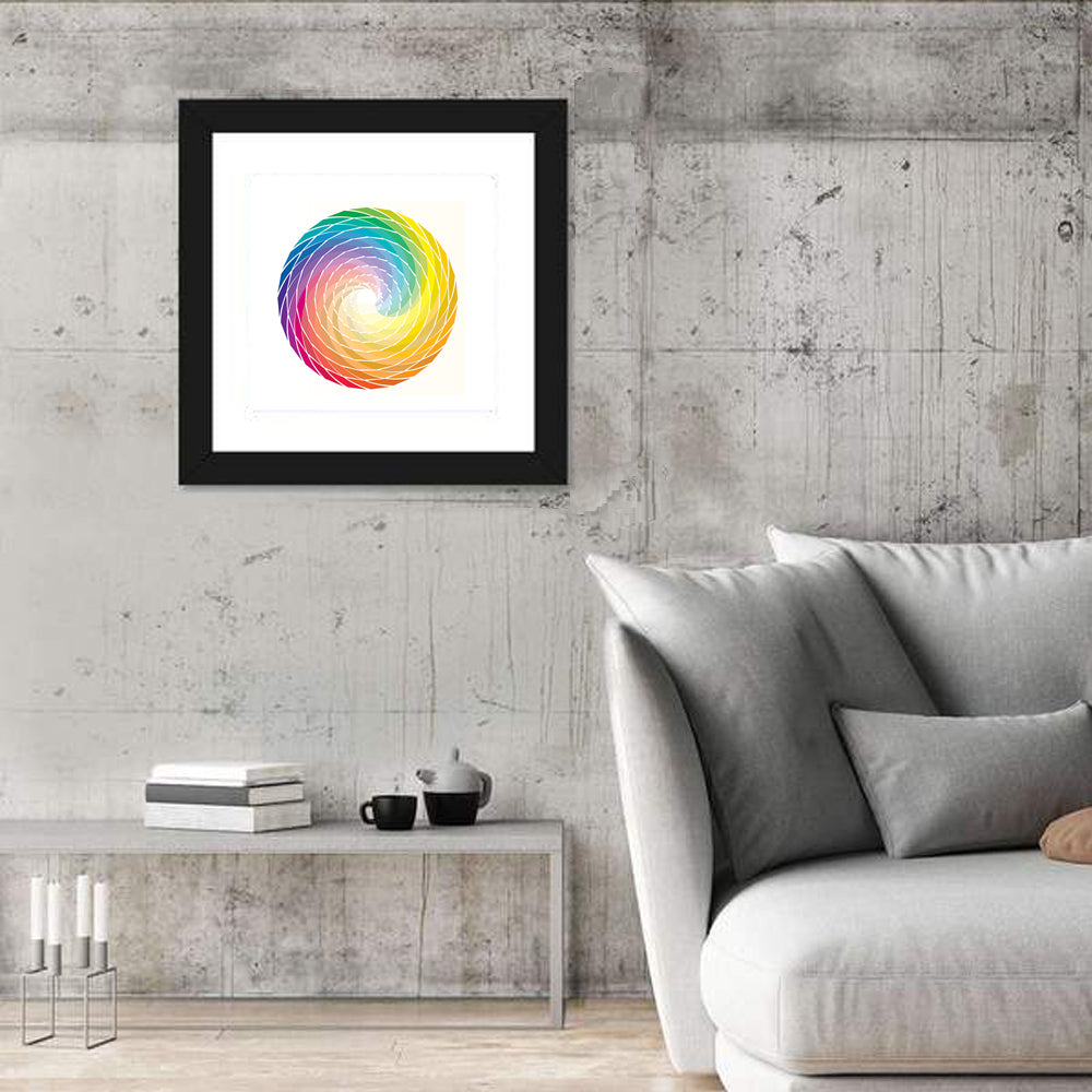 Radial Rainbow Spiral Wall Art