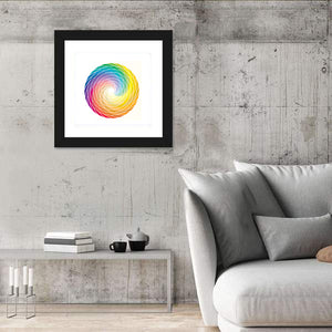 Spiral Rainbow Abstract Wall Art