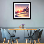 Winter Mountains Sunrise Wall Art