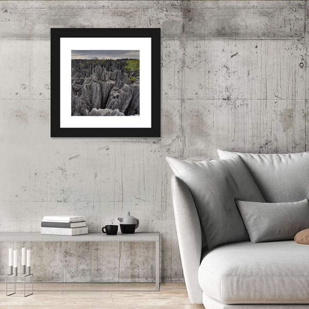 Tsingy De Bemaraha Pinnacles Wall Art in a room, square