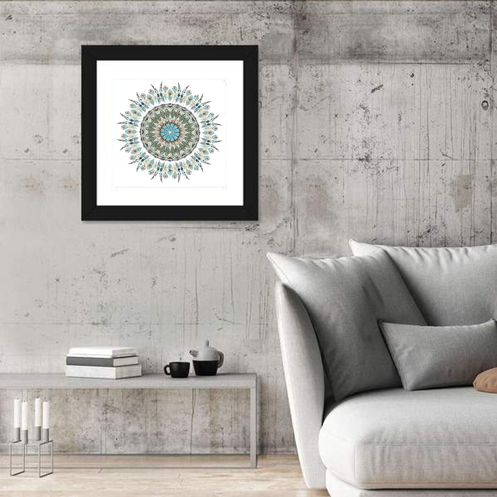 Layered Feather Mandala Wall Art