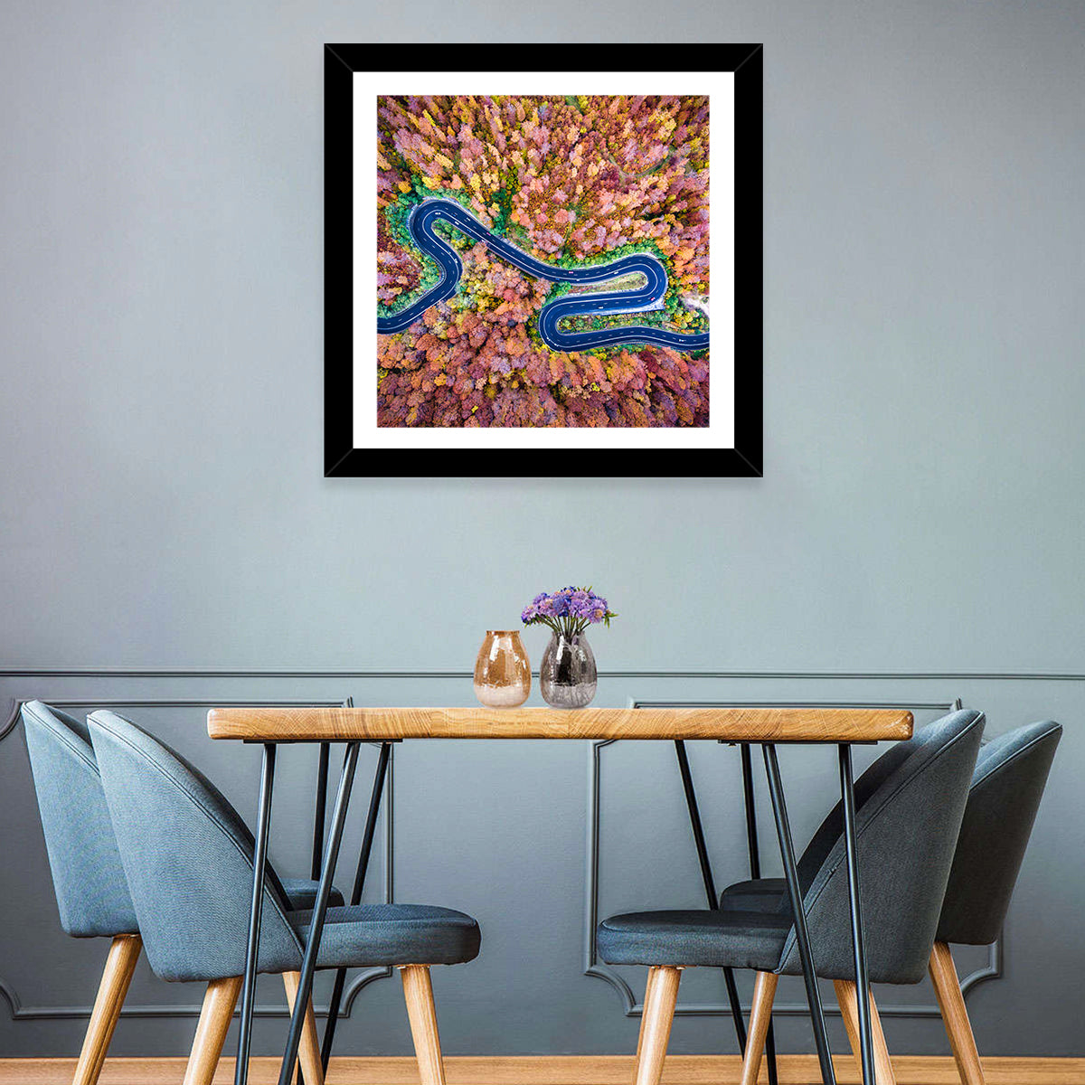 Aerial Winding Road Wall Art