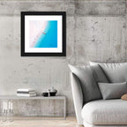 Aerial Beach Bay with White Boat Wall Art