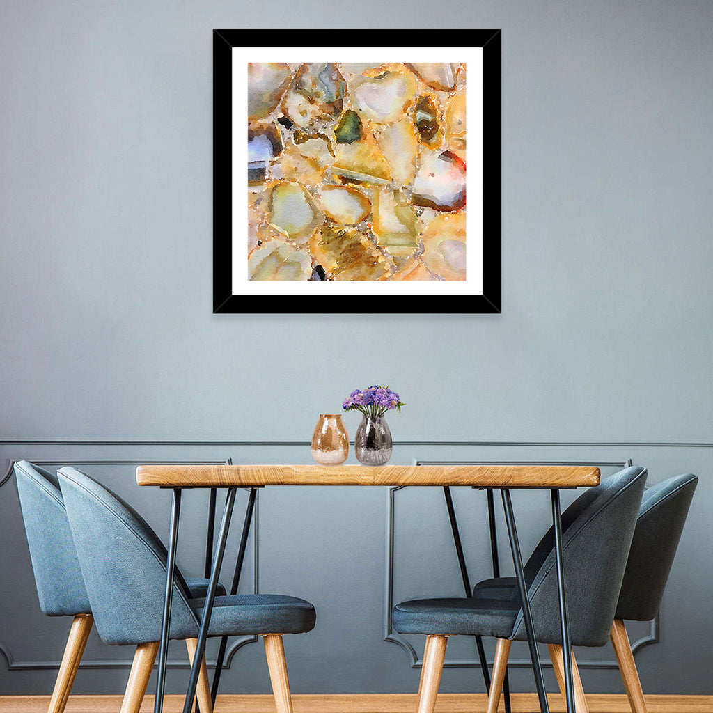 Golden Geode Mosaic Wall Art