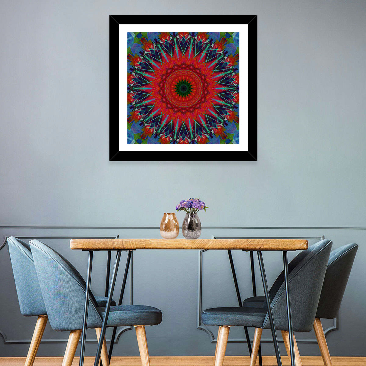 Lotus Blossom Mandala Wall Art