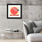 Cherry Blossom with Red Sun Wall Art