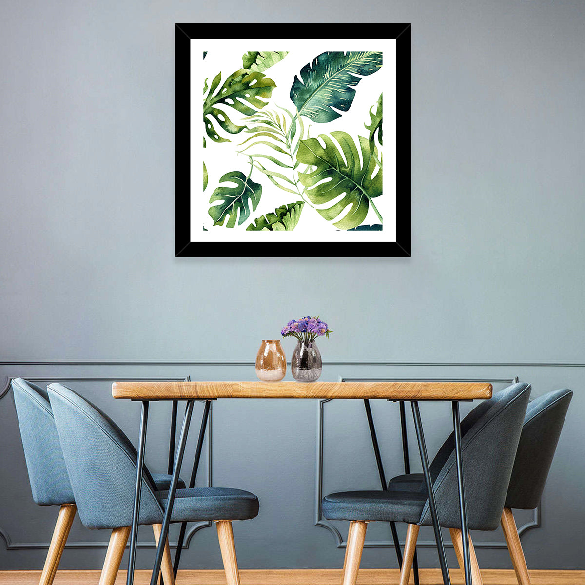 Tropical Watercolor Leaves Wall Art