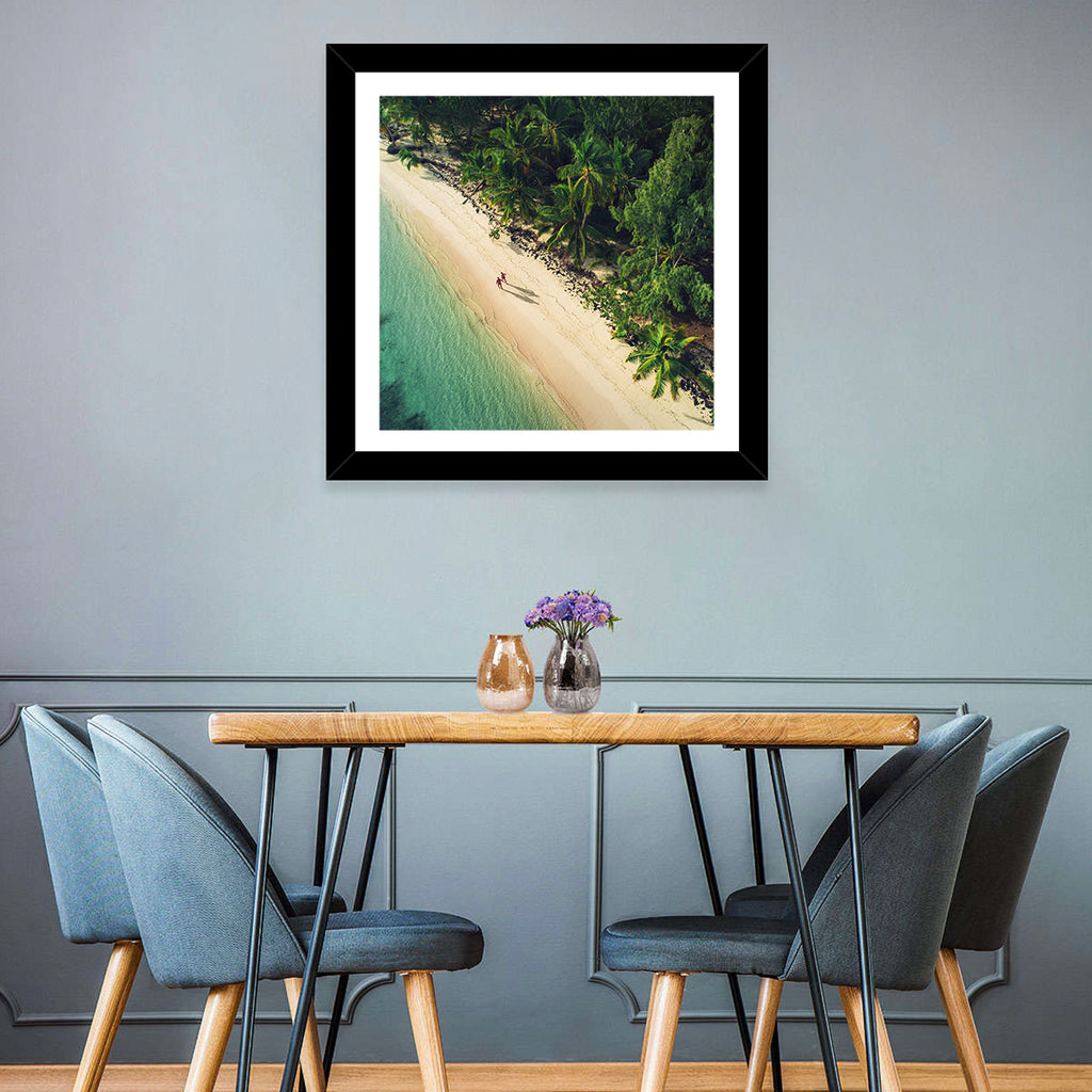 Dominica Beach Aerial, Late Afternoon Wall Art