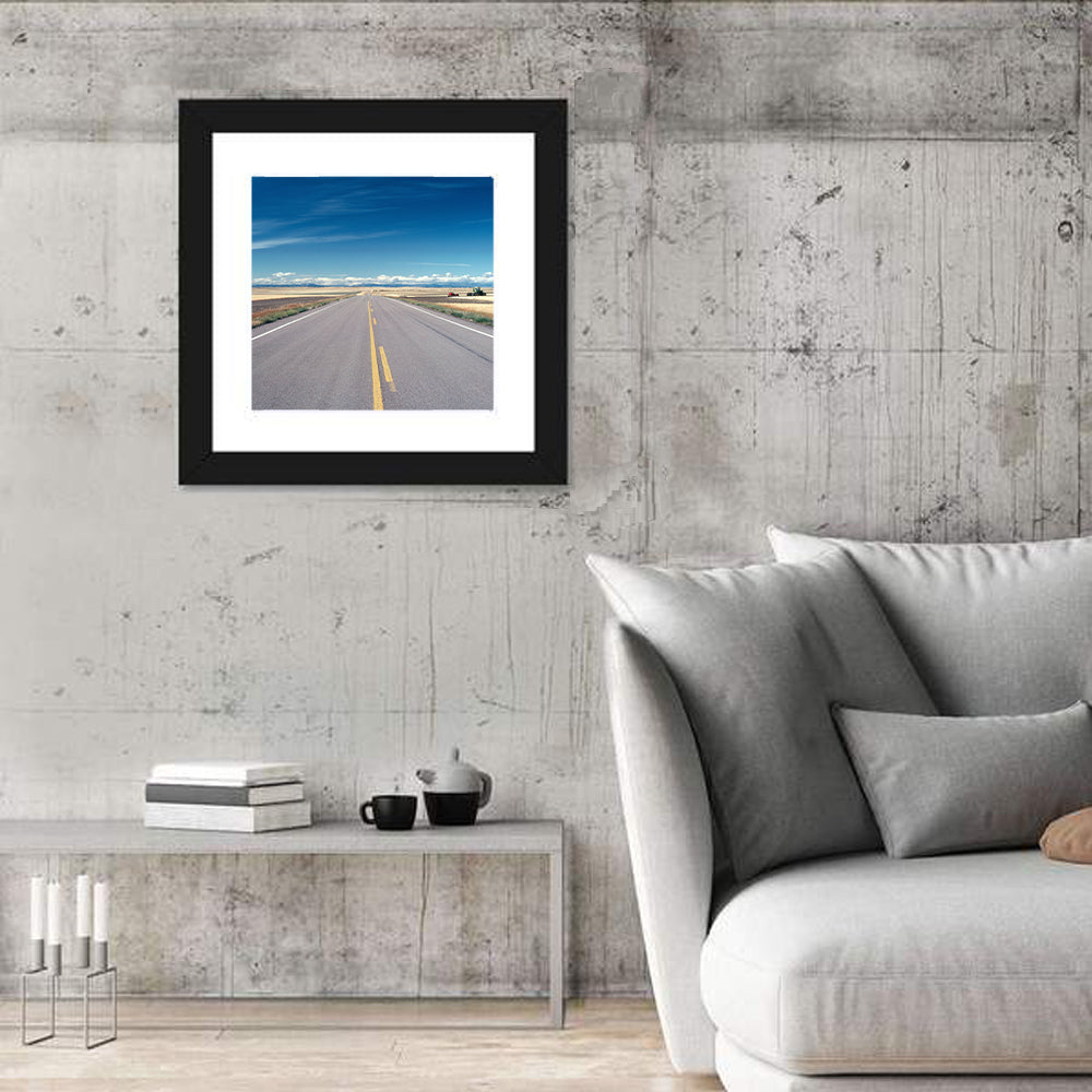 Infinite Road, Montana Wall Art in a room, square