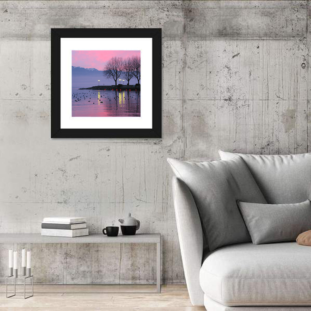 Lake Geneva Twilight Wall Art