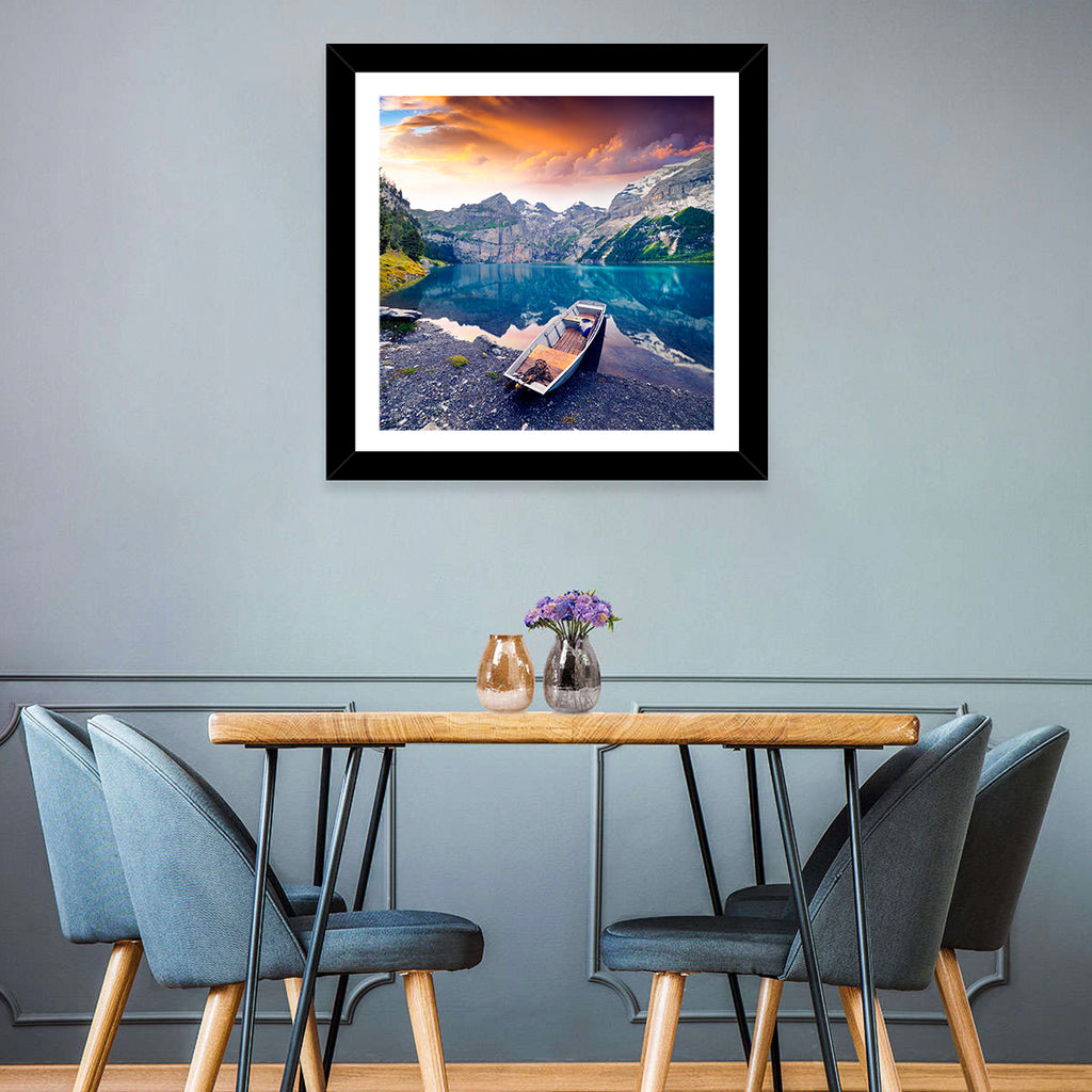 Oeschinensee at Sunset Wall Art