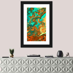 Blue Streams Abstract Wall Art