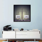 Metallic Scale: Work and Life Wall Art