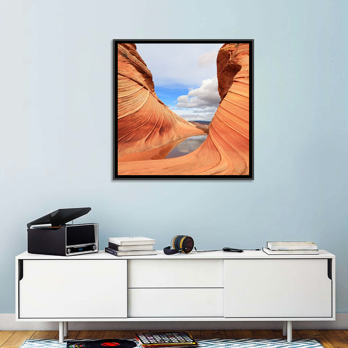 The Wave at Coyote Buttes Wall Art in a room, square