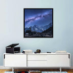 Milky Way Over Snow Capped Peaks Wall Art